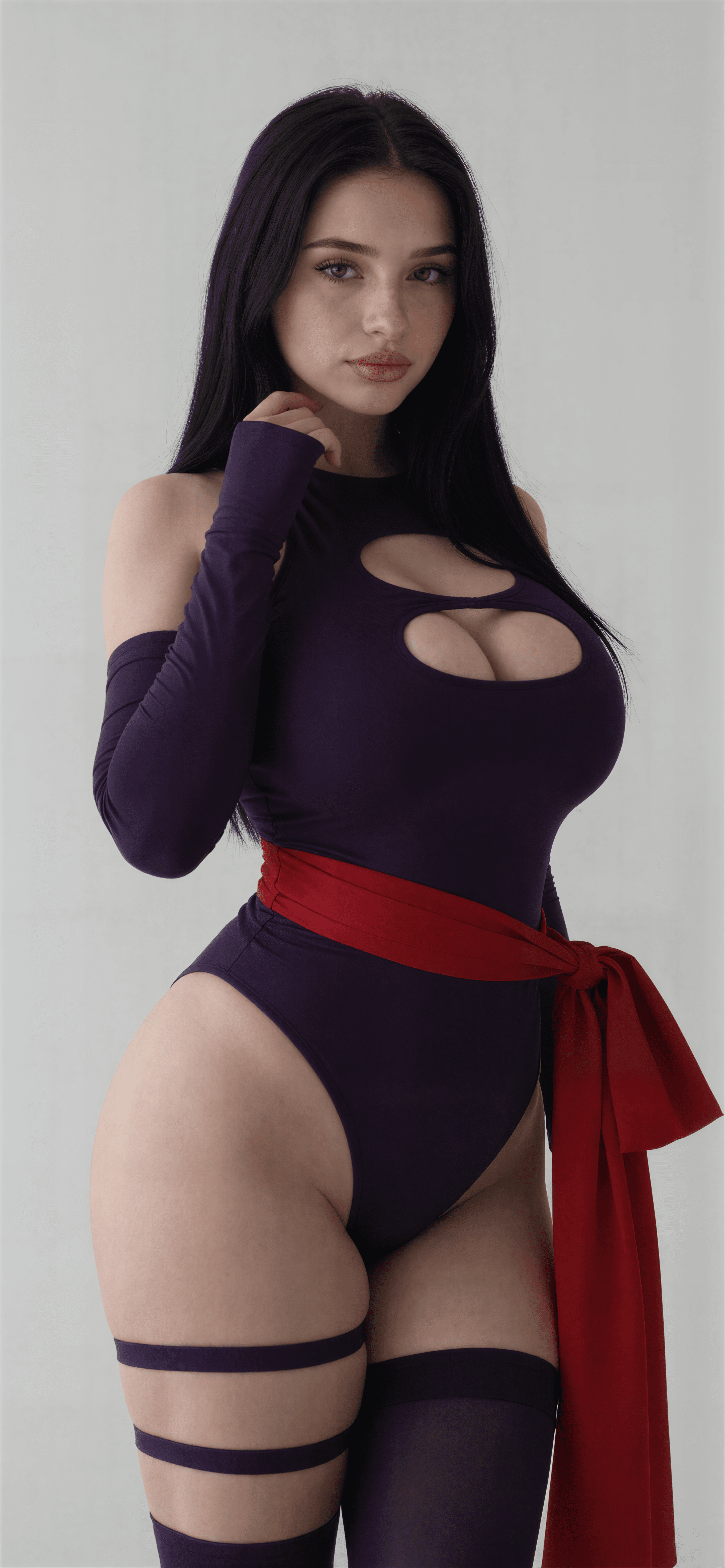 Channeling my inner siren in this sultry purple ensemble – feeling fierce and fabulous! 💜 Who's ready to play? #NatalieBrooks #BoldAndBeautiful